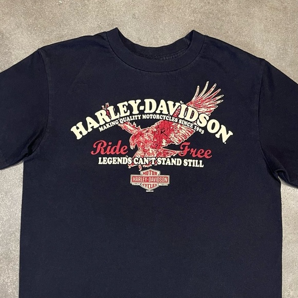 Vintage Harley Davidson Graphic 2010 Biker Grunge T-shirt - Picture 2 of 10